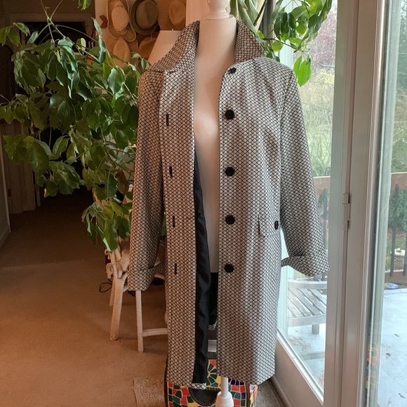 Apt. 9 Black & White Coat Sz. 14 - Picture 3 of 9